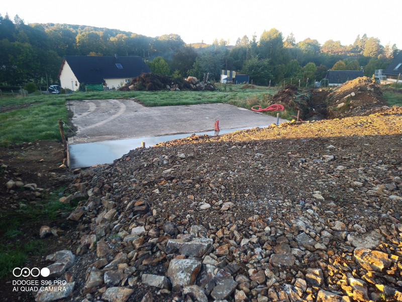 La dalle béton pour maison en bois