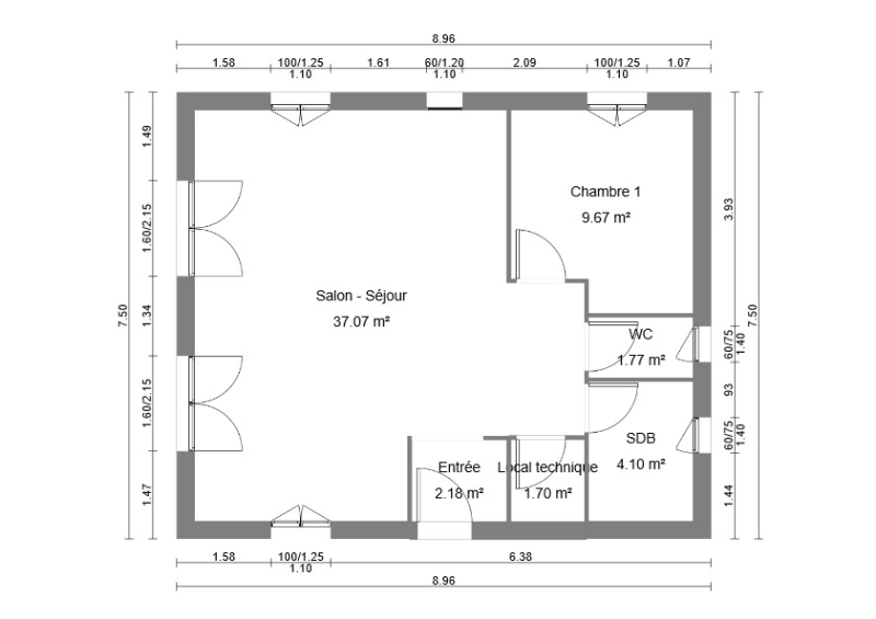 Plan Chalet en bois habitable de 100m² livré monté ou en kit