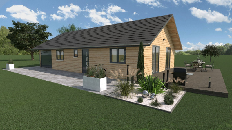 Option : Chalet habitable de 80m² avec garage