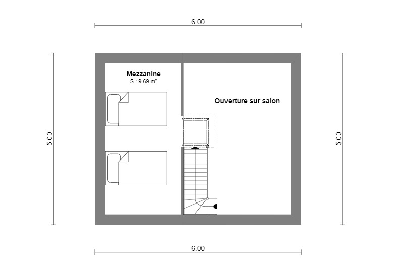 Plan de l'étage chalet 